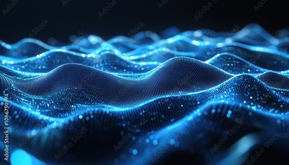Blue Data Wave. Blue Data Wave.