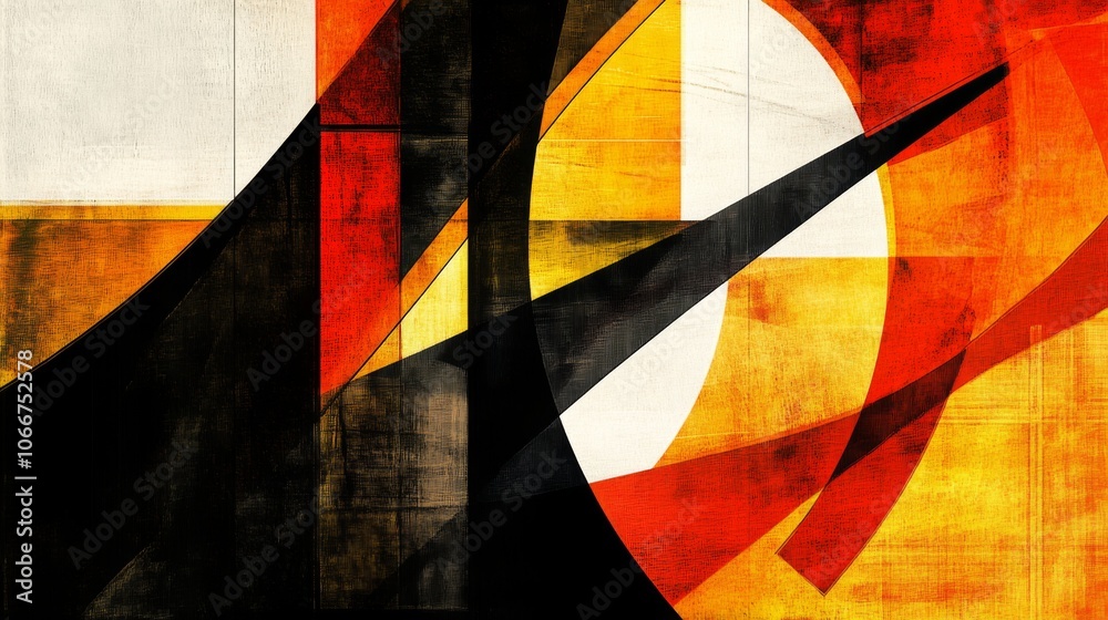 Fototapeta premium Abstract Design with Bold Shapes and Vibrant Colors