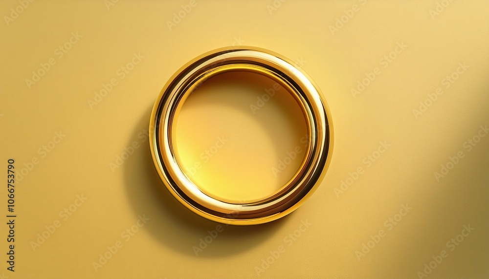 Minimalist Gold Ring on Gradient Yellow Background with Soft Shadows, Highlighting Symbolism of Eternity, Unity, or Luxury Jewelry. Ideal for Branding, Design, Advertising Concepts Minimalist Gold Ring on Gradient Yellow Background with Soft Shadows, Highlighting Symbolism of Eternity, Unity, or Luxury Jewelry. Ideal for Branding, Design, Advertising Concepts