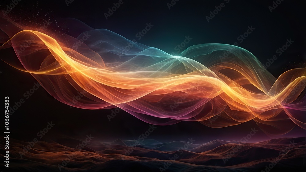 The Dancing Light. Colorful Spectrum Dancing Light Waves. Ideal for desktop wallpaper or background. The Dancing Light. Colorful Spectrum Dancing Light Waves. Ideal for desktop wallpaper or background.
