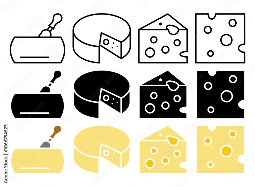 Parmesan vector icon collection. vector illustration set. Parmesan vector icon collection. vector illustration set.