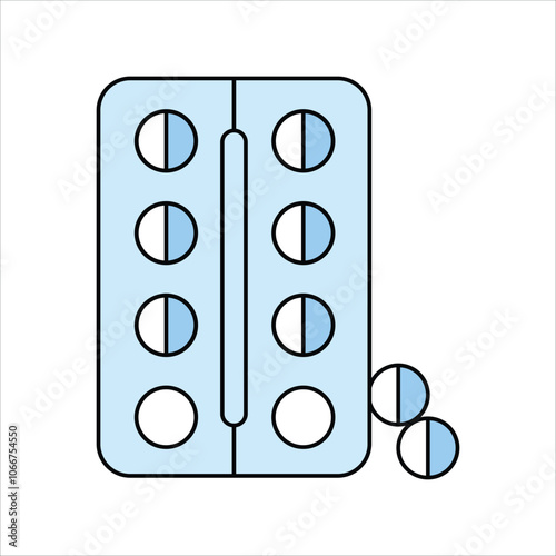 tablet blue icon with white background vector stock illustration