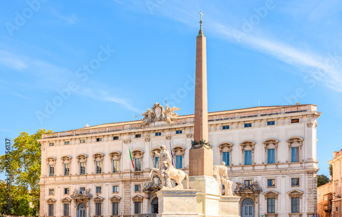 Quirinal obelisk on Quirinale square in Rome, Italy