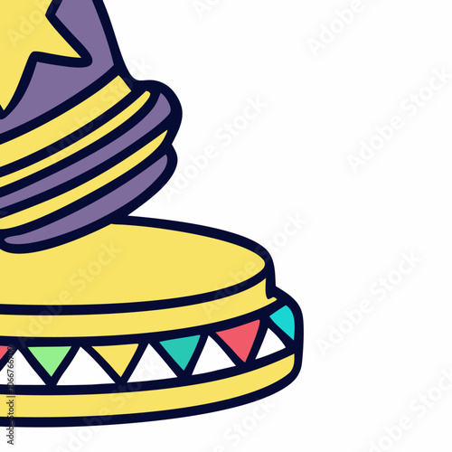 Colorful Gavel Illustration: Auction Hammer Design for Graphic Design