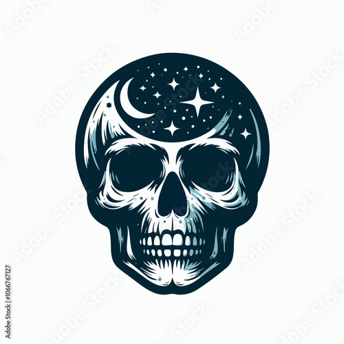 skull logo illustration