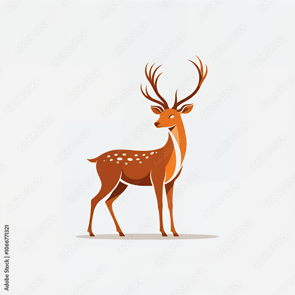 Fototapeta premium Graceful Deer Illustration