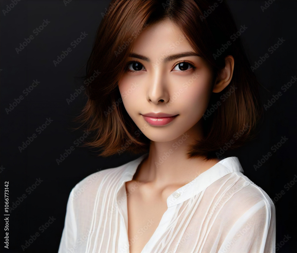 白いブラウスの美女 白いブラウスの美女