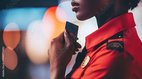 Security personnel in airport ensuring safe travel environment, vigilant officers monitoring checkpoints and maintaining order, emphasizing the importance of security in public transportation