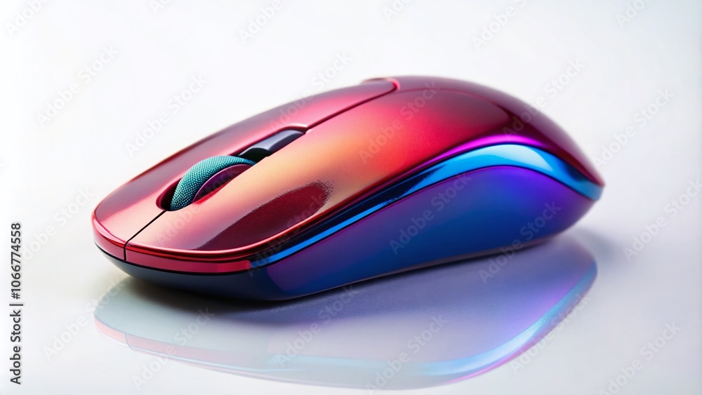 Wireless Computer Mouse on White Background - Modern Technology, Minimalist Design, Close-Up, Tilt-Shift Effect, Office Accessories, Ergonomic Device, Tech Gadgets, Sleek Appearance, Digital Tools Wireless Computer Mouse on White Background - Modern Technology, Minimalist Design, Close-Up, Tilt-Shift Effect, Office Accessories, Ergonomic Device, Tech Gadgets, Sleek Appearance, Digital Tools