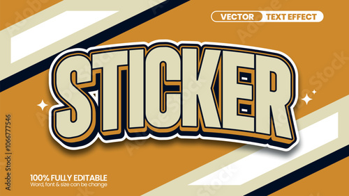 Sticker Vintage Basketball Style Text Effect