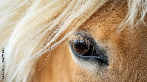 Close-up of an animals unkempt blond hair, highlighting its wild texture and natural beauty. Ideal for illustrating unkempt characteristics with versatile photo style copy space.