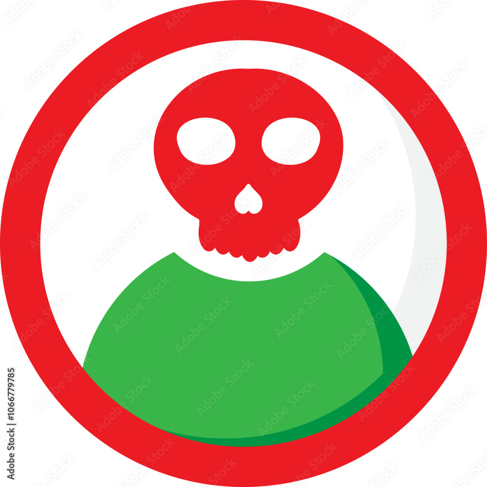 user with skull icon