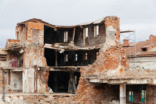 abandoned building in the city