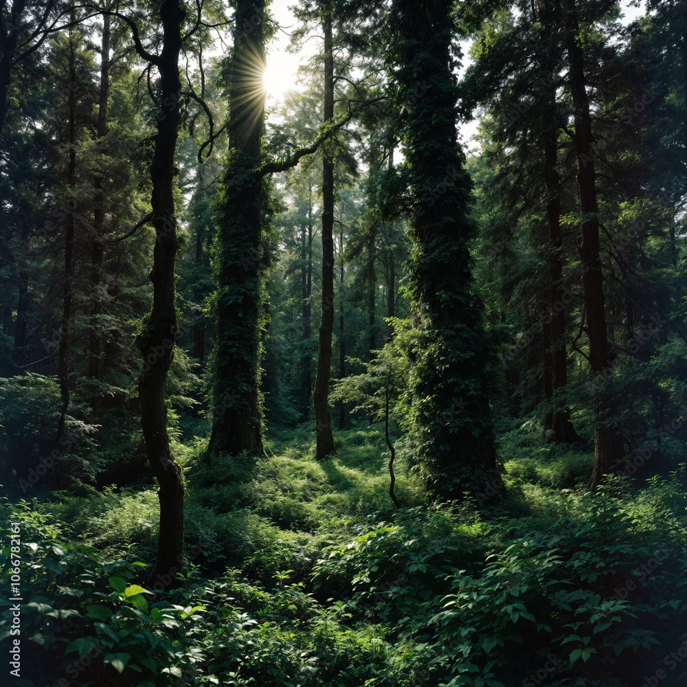 Fototapeta premium footpath in the woods
