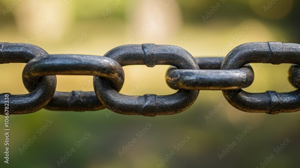 A broken chain link represents the significance of mental health, emphasizing the vital connection between well-being and awareness. The image provides space for text highlighting mental health. A broken chain link represents the significance of mental health, emphasizing the vital connection between well-being and awareness. The image provides space for text highlighting mental health.