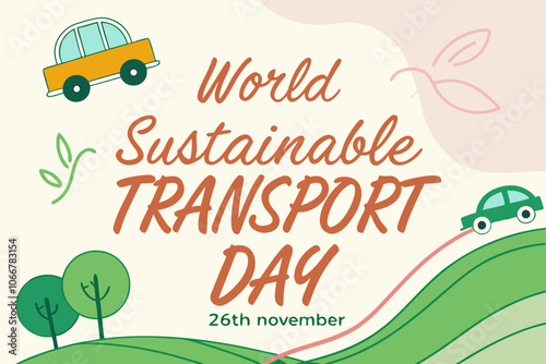 World sustainable transport day 26 th November, vector illustration photo