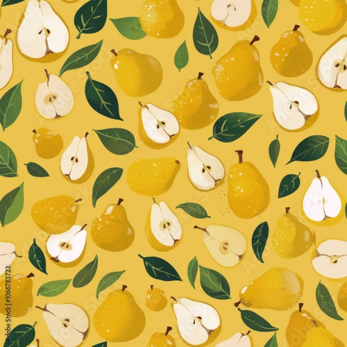 seamless pattern with pears photo