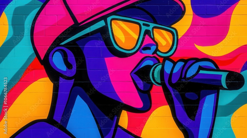 Hip hop music culture in vibrant colors, hip , hop , music culture, ,