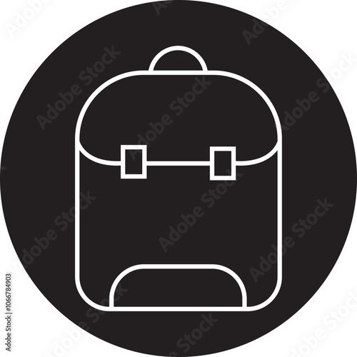 Backpack, School bag Line Icon. Back to School Concept Vector. Sign bag for school children, student, travel and hiking tourist symbol. Suitable for website design isolated on transparent background.