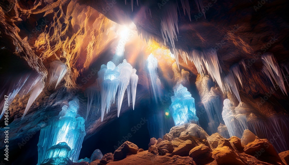 Fototapeta premium Explore the connections between geology and art. 