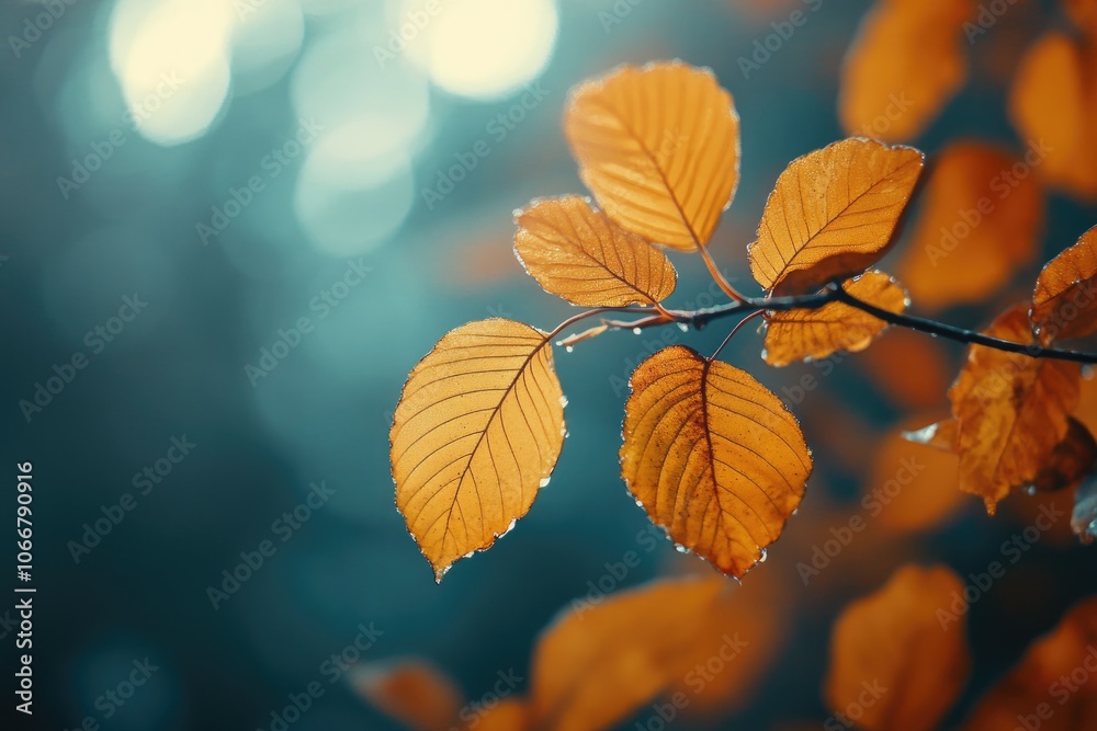 Yellow leaves on a branch with blue bokeh. This image is perfect for adding a touch of autumn beauty to your website or design project. Yellow leaves on a branch with blue bokeh. This image is perfect for adding a touch of autumn beauty to your website or design project.