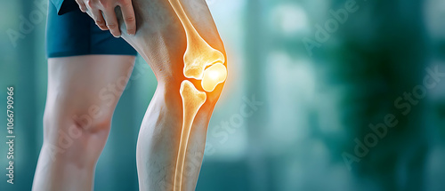 Side view Xray of knee showing meniscus injury