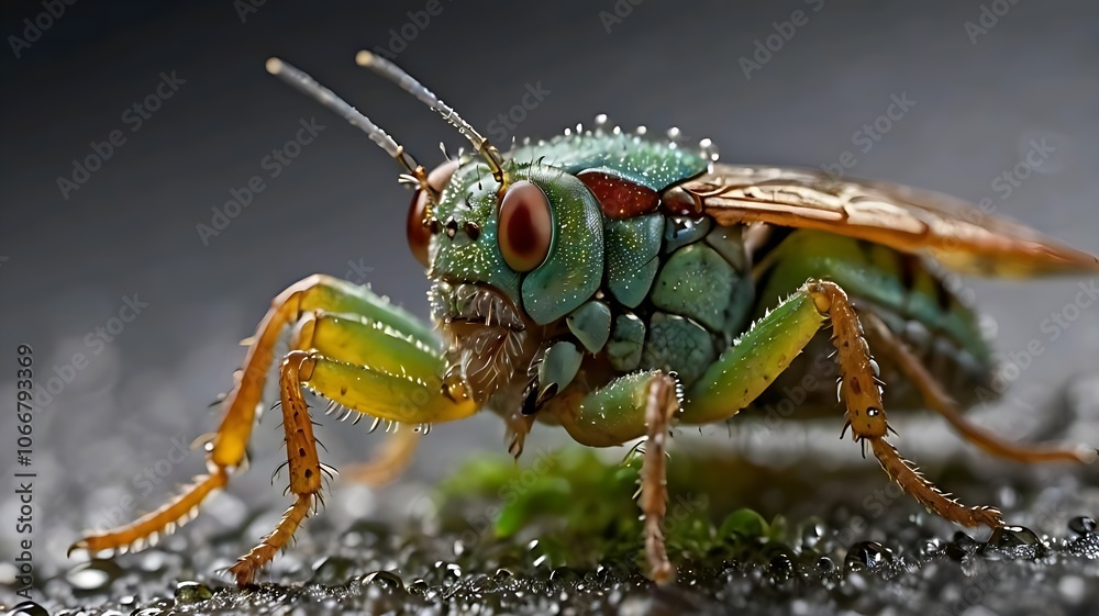 Fototapeta premium grasshopper on a leaf