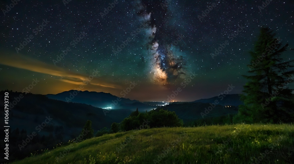 sunset over the mountains