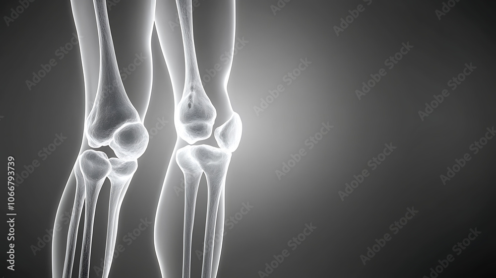 Xray of knee with signs of bone cyst formation Xray of knee with signs of bone cyst formation