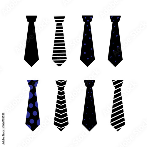 Variety Tie Pattern Set for Men – Vector Format