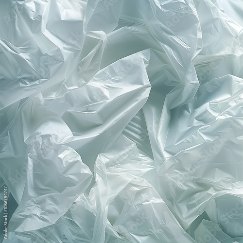Wallpaper Mural Light blue wrinkled plastic texture for abstract backgrounds, eco-friendly themes, and modern packaging design. Torontodigital.ca