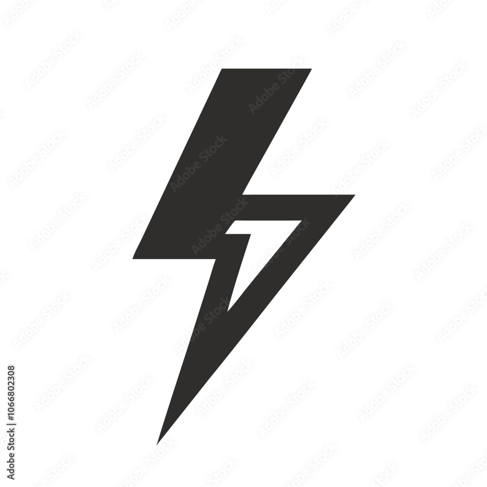 Bold Black Lightning Bolt Icon, Simple black lightning bolt icon, representing power, energy, and electricity, suitable for themes of speed, impact, and electrical force. Bold Black Lightning Bolt Icon, Simple black lightning bolt icon, representing power, energy, and electricity, suitable for themes of speed, impact, and electrical force.