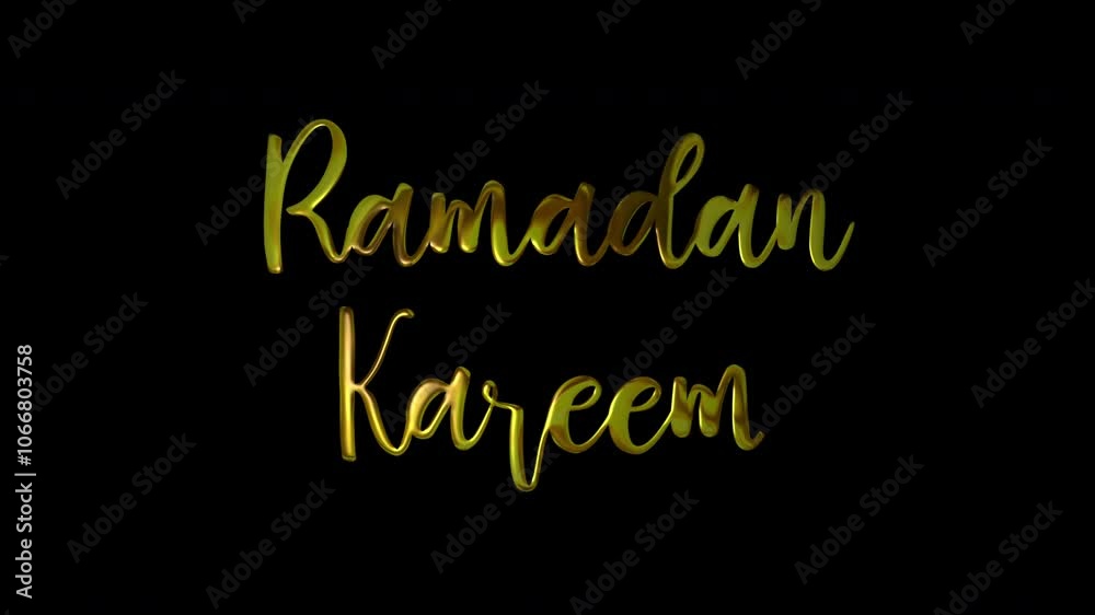 Ramadan Mubarak Gold Handwriting Text Animation. Add Luxury to Presentations, Videos, and Social Media with Hand-drawn, Precision Animations. Green Screen Background.