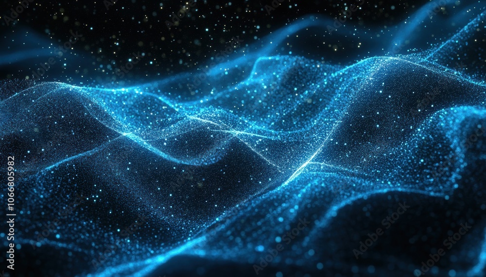Blue Particle Wave. Blue Particle Wave.