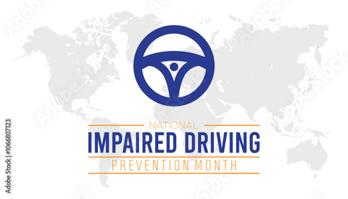 National Impaired Driving Prevention Month is observed every year on December. People Awareness concept. background, placard, banner template Vector illustration design.