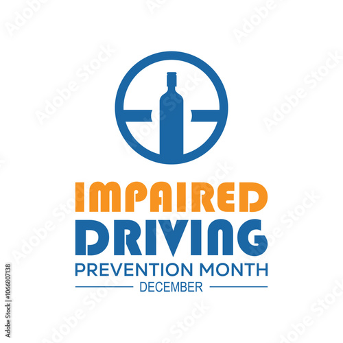 National Impaired Driving Prevention Month is observed every year on December. People Awareness concept. background, placard, banner template Vector illustration design.