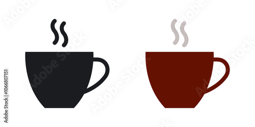 Coffee mug icon in solid style.