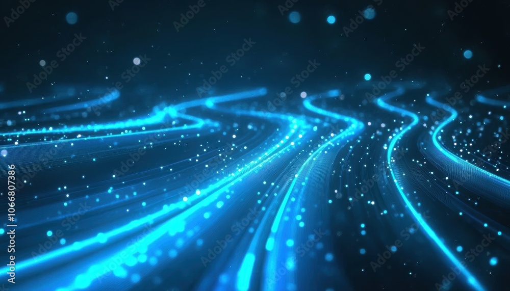 Blue Glowing Lines. Blue Glowing Lines.