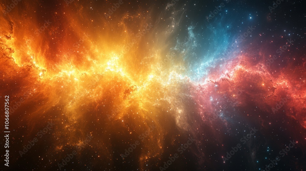 Fototapeta premium Galactic Fire Intricate Cosmic Patterns