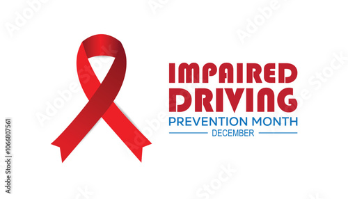 National Impaired Driving Prevention Month is observed every year on December. People Awareness concept. background, placard, banner template Vector illustration design.