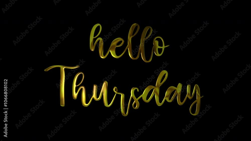Hello Thursday Gold Handwriting Text Animation. Add Luxury to Presentations, Videos, and Social Media with Hand-drawn, Precision Animations. Green Screen Background. Hello Thursday Gold Handwriting Text Animation. Add Luxury to Presentations, Videos, and Social Media with Hand-drawn, Precision Animations. Green Screen Background.