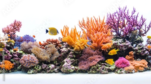 A Colorful Coral Reef with Exotic Fish