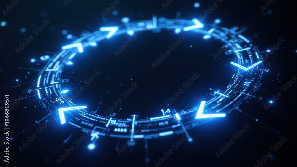 Futuristic technology ci/cd pipeline with abstract elements. Futuristic technology ci/cd pipeline with abstract elements.