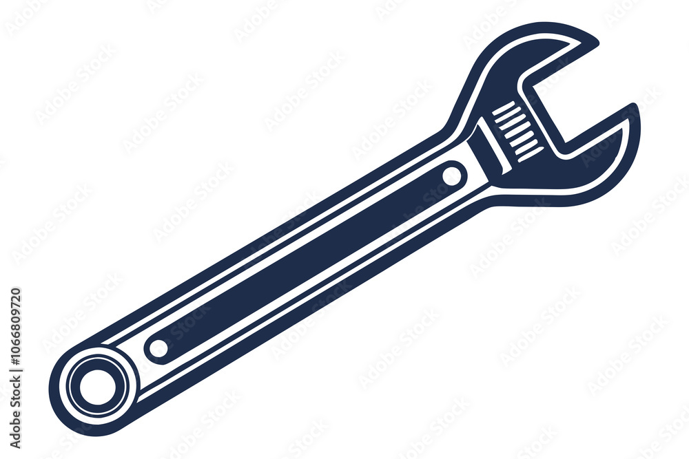 wrench isolated on white background vector illustration wrench isolated on white background vector illustration