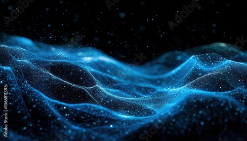 Blue Particle Waves.