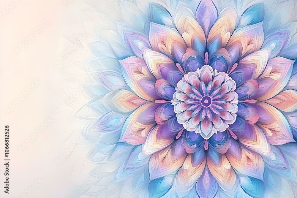 Fototapeta premium Pastel Mandala Abstract Background Illustration