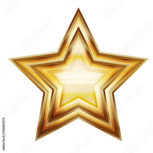 Golden star vector logo icon