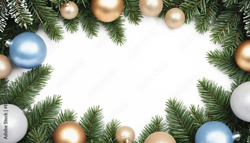 Christmas frame isolated on white background. Christmas frame isolated on white background.