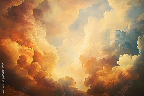 Background of Renaissance Cloud Painting