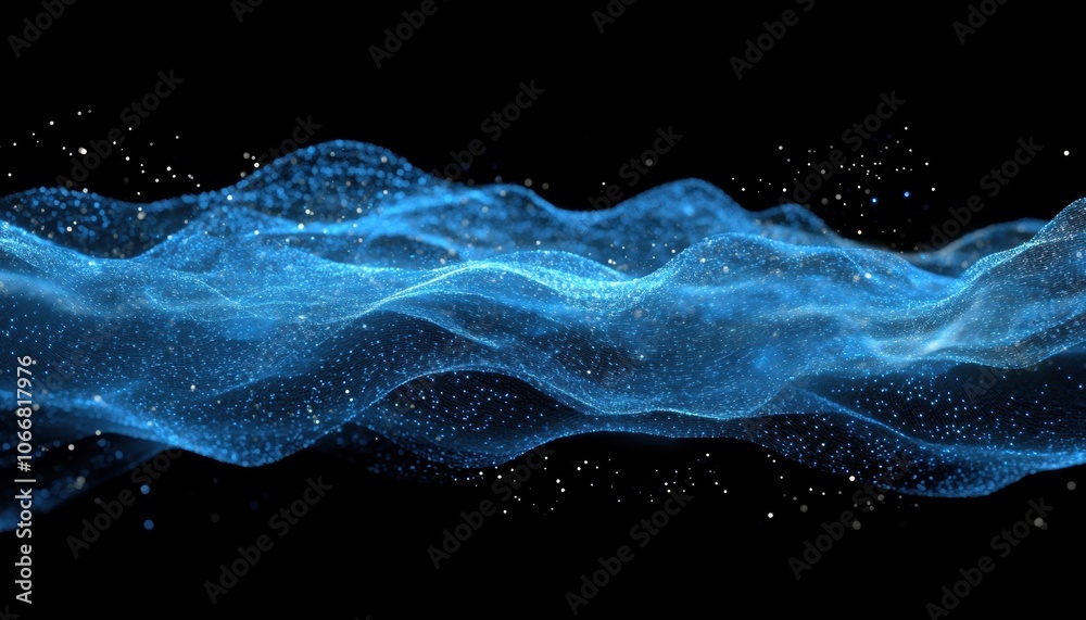 Blue Abstract Waves.